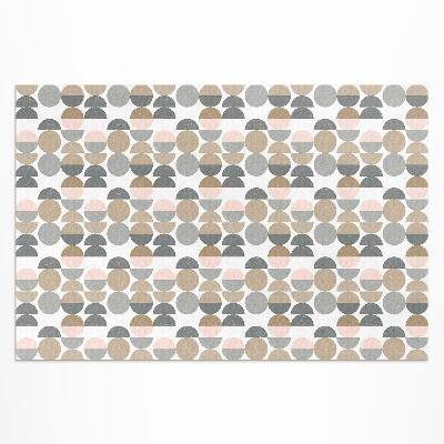 Tuinkleed Geometrisch retropatroon met cirkels en halve manen