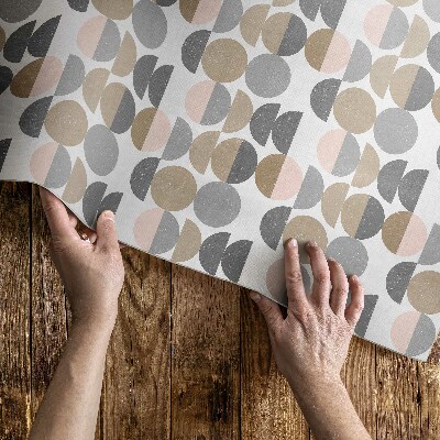 Tuinkleed Geometrisch retropatroon met cirkels en halve manen