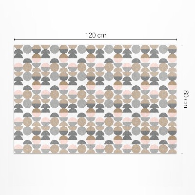 Tuinkleed Geometrisch retropatroon met cirkels en halve manen