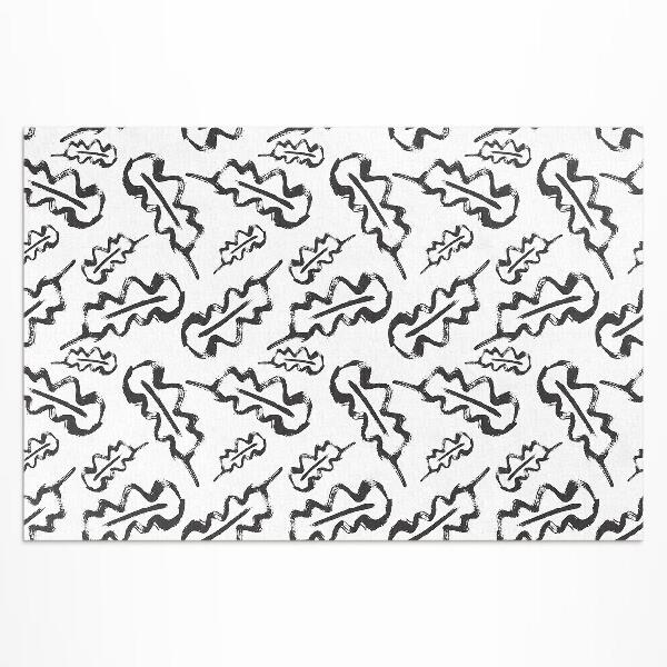 Buitenkleed Geschilderde bladeren in minimalistische stijl