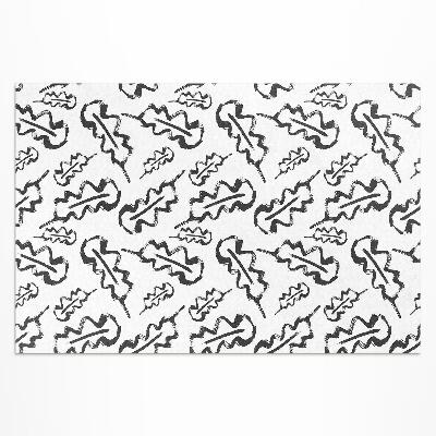 Buitenkleed Geschilderde bladeren in minimalistische stijl