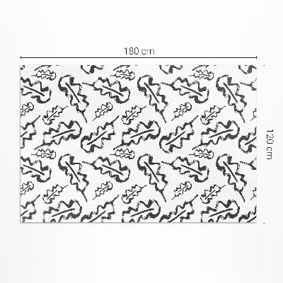 Buitenkleed Geschilderde bladeren in minimalistische stijl