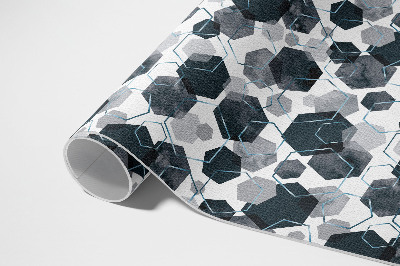 Buiten tapijt Aquarel en lineaire zeshoeken