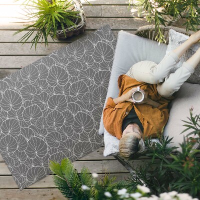 Buiten tapijt Lineair bladeren boho-ontwerp