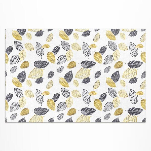 Buiten tapijt Lichte en donkere bladeren in een modieus natuurpatroon