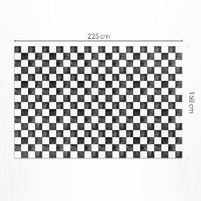 Buiten tapijt Monochroom stenen schaakbord