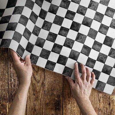 Buiten tapijt Monochroom stenen schaakbord