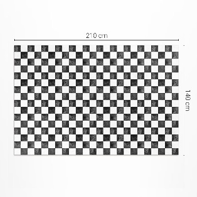 Buiten tapijt Monochroom stenen schaakbord