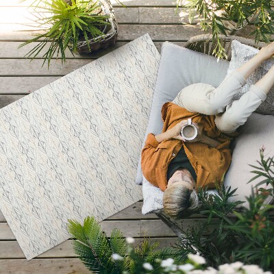 Buiten tapijt Regelmatig bladeren oosters boho patroon