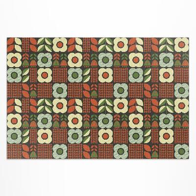 Buiten tapijt Folkloristische illustratie van bloemen