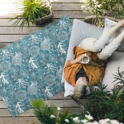 Buitenkleed Een patroon geïnspireerd door de zeeflora en -fauna