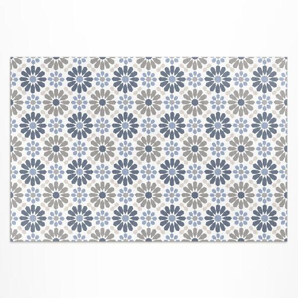 Buiten tapijt Pastelkleurige bloemen, delicaat, regelmatig patroon