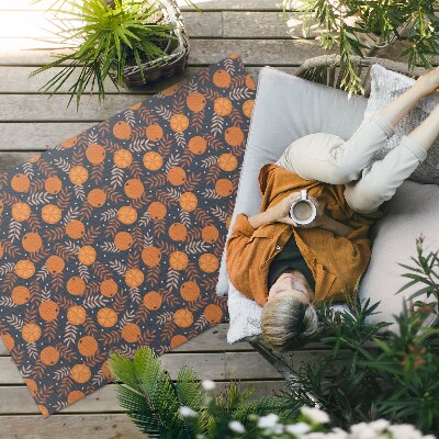 Buitenkleed Illustratie van sinaasappels en bladeren