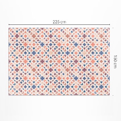 Buiten tapijt Pastel Sterren en Pijlen Vintage Patroon