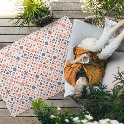 Buiten tapijt Pastel Sterren en Pijlen Vintage Patroon