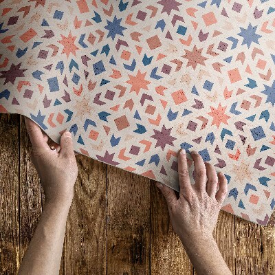 Buiten tapijt Pastel Sterren en Pijlen Vintage Patroon