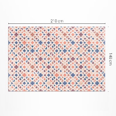 Buiten tapijt Pastel Sterren en Pijlen Vintage Patroon