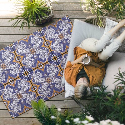 Buitenkleed Stijlvolle tegels met plantenornamenten