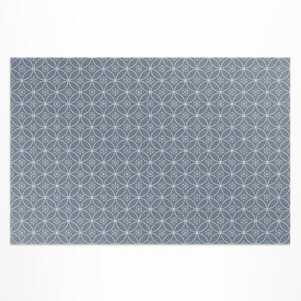 Tuinkleed Kettingpatroon met regelmatige cirkels en bloemen