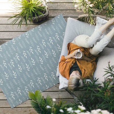 Buitenkleed Minimalistische illustratie van takjes en bladeren