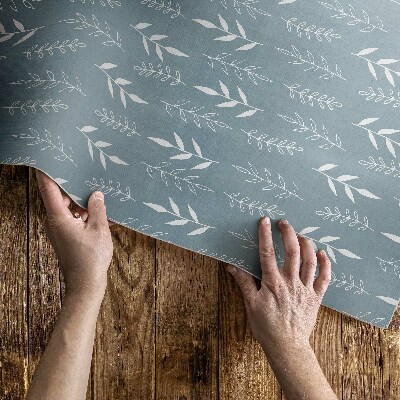 Buitenkleed Minimalistische illustratie van takjes en bladeren