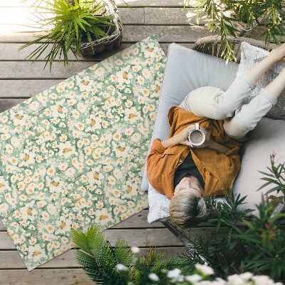 Tuinkleed Veld weide geschilderde bloemen abstract