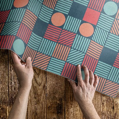 Buiten tapijt Retro vintage geometrisch patroon