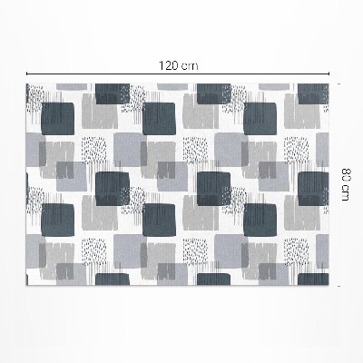 Buitenkleed Geschilderde retro vierkanten