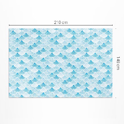 Buiten tapijt Waterverf golvenpatroon in Aziatische stijl