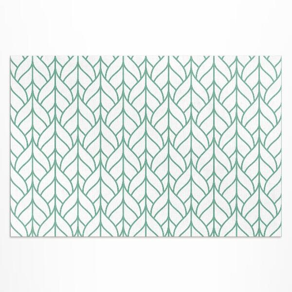 Buiten tapijt Lineair bladeren minimalistisch patroon