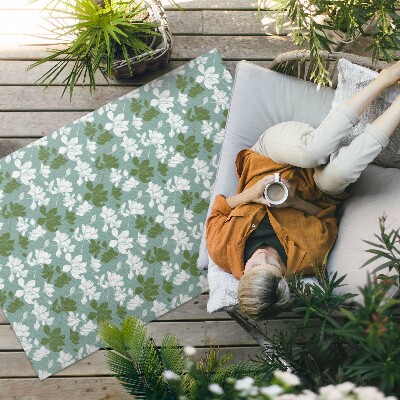Buiten tapijt Subtiel bloemenpatroon