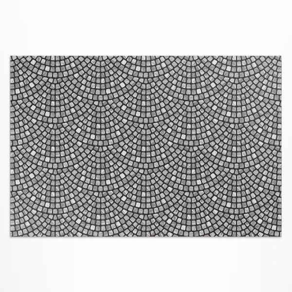 Buiten tapijt Steenmotief klein mozaïek