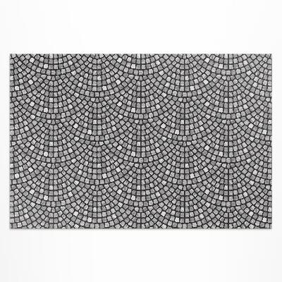 Buiten tapijt Steenmotief klein mozaïek
