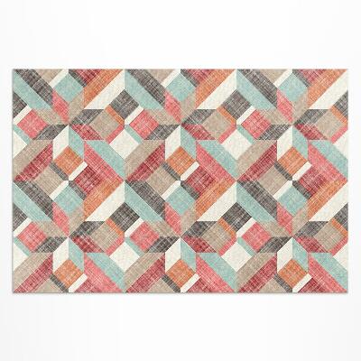 Buitenkleed Een versleten geometrisch patroon