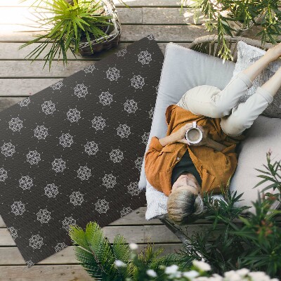 Buitenkleed Lineair bloemen regelmatig patroon