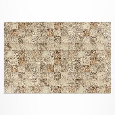 Buiten tapijt Houten vierkanten boomring mozaïek