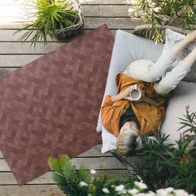 Buitenkleed Geweven parketvloer in een modieus visgraatmotief