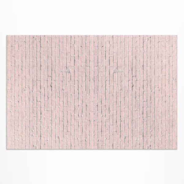 Buitenkleed Kleine pastelkleurige bakstenen muur