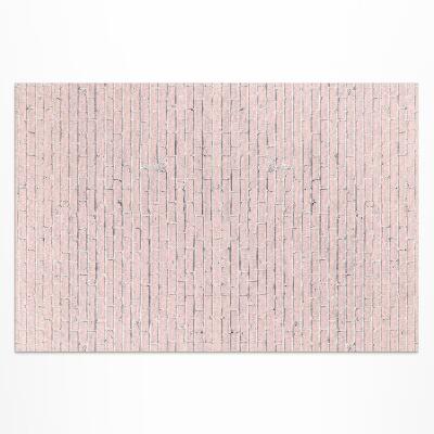 Buitenkleed Kleine pastelkleurige bakstenen muur