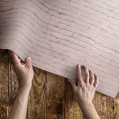 Buitenkleed Kleine pastelkleurige bakstenen muur