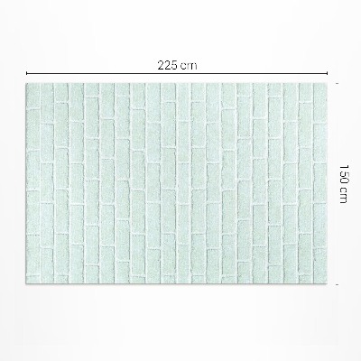 Buiten tapijt Een bakstenen muur in een blauwgroene kleur