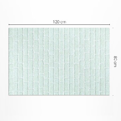 Buiten tapijt Een bakstenen muur in een blauwgroene kleur