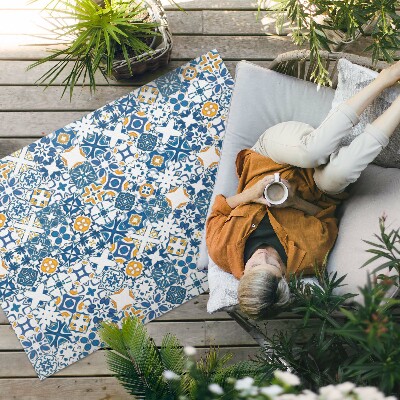 Buiten tapijt Gepatroneerde tegels kleurrijke mozaïek