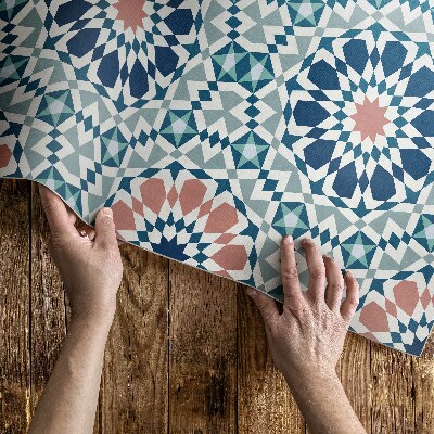 Buitenkleed Pastel caleidoscoop geometrisch patroon