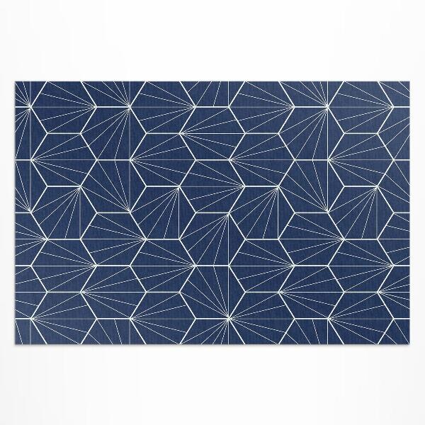 Buiten tapijt Zeshoeken met lineaire patronen