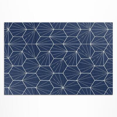 Buiten tapijt Zeshoeken met lineaire patronen