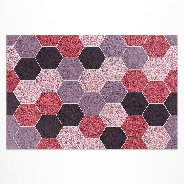 Buitenkleed Zeshoekige tegels, imitatie pluche