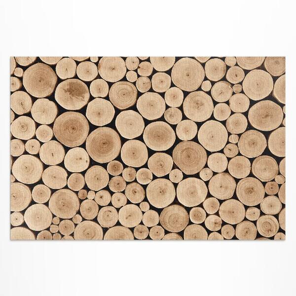 Buiten tapijt Boomstammen houten pinnen