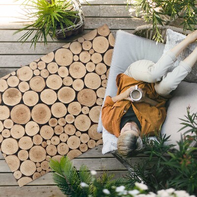 Buiten tapijt Boomstammen houten pinnen