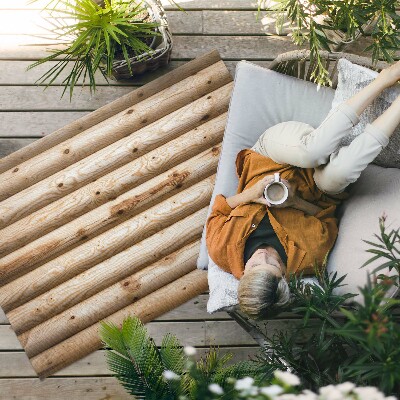 Buiten tapijt Planken met knopen, houten balken